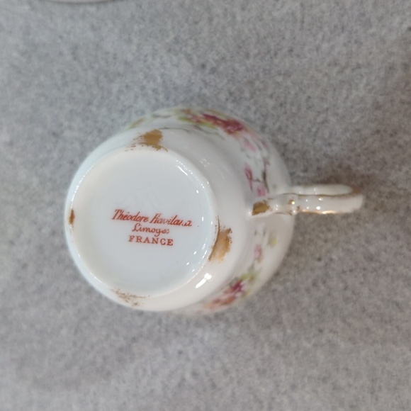 Theodore Havilland Limoges France demitasse cup and saucer floral - Picture 6 of 7